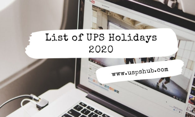 What are UPS holidays for 2020
